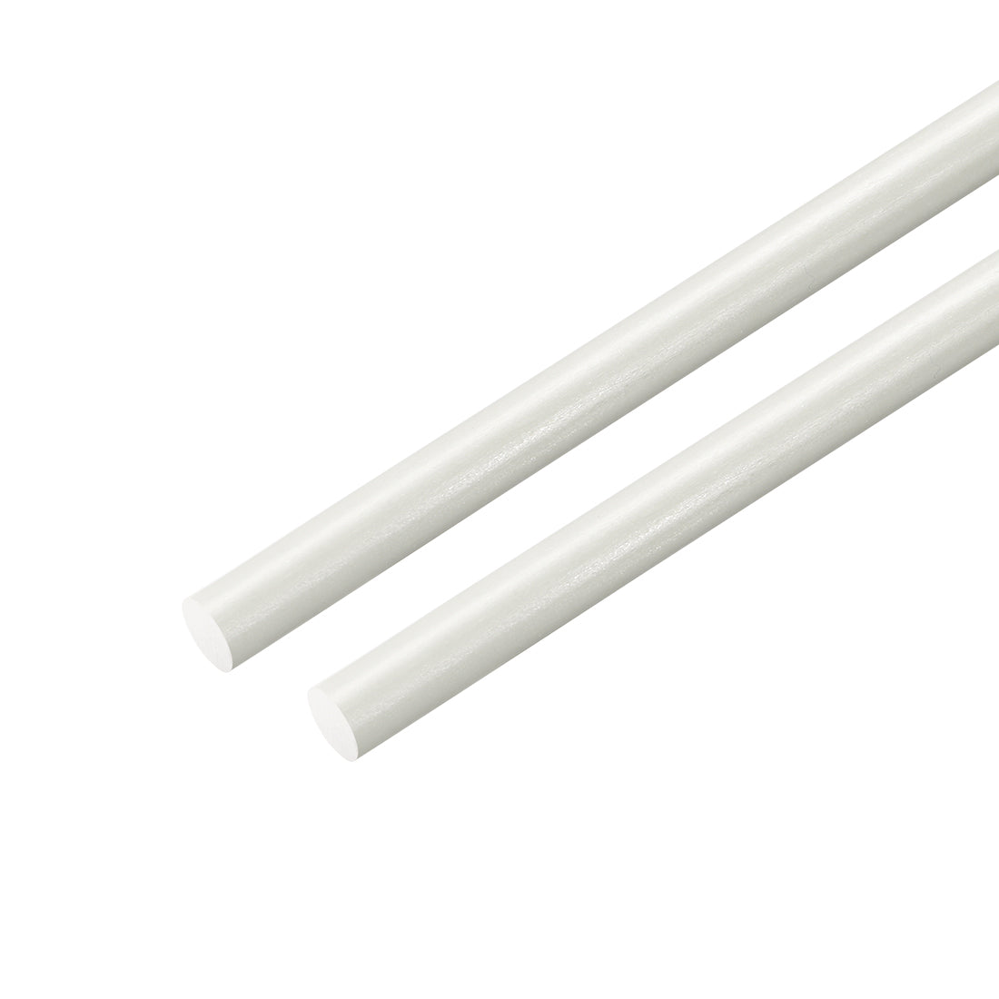 uxcell Uxcell FRP Fiberglass Round Rod,6mm Dia 50cm Long,White Engineering Round Bar 2pcs