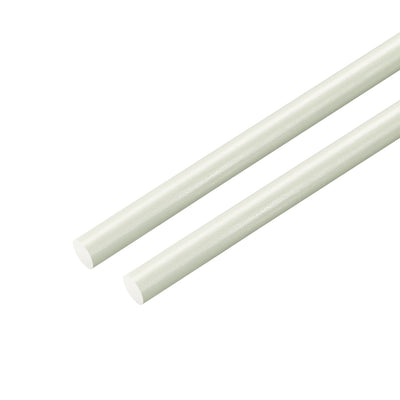 Harfington Uxcell FRP Fiberglass Round Rod,5mm Dia 50cm Long,White Engineering Round Bars 2pcs