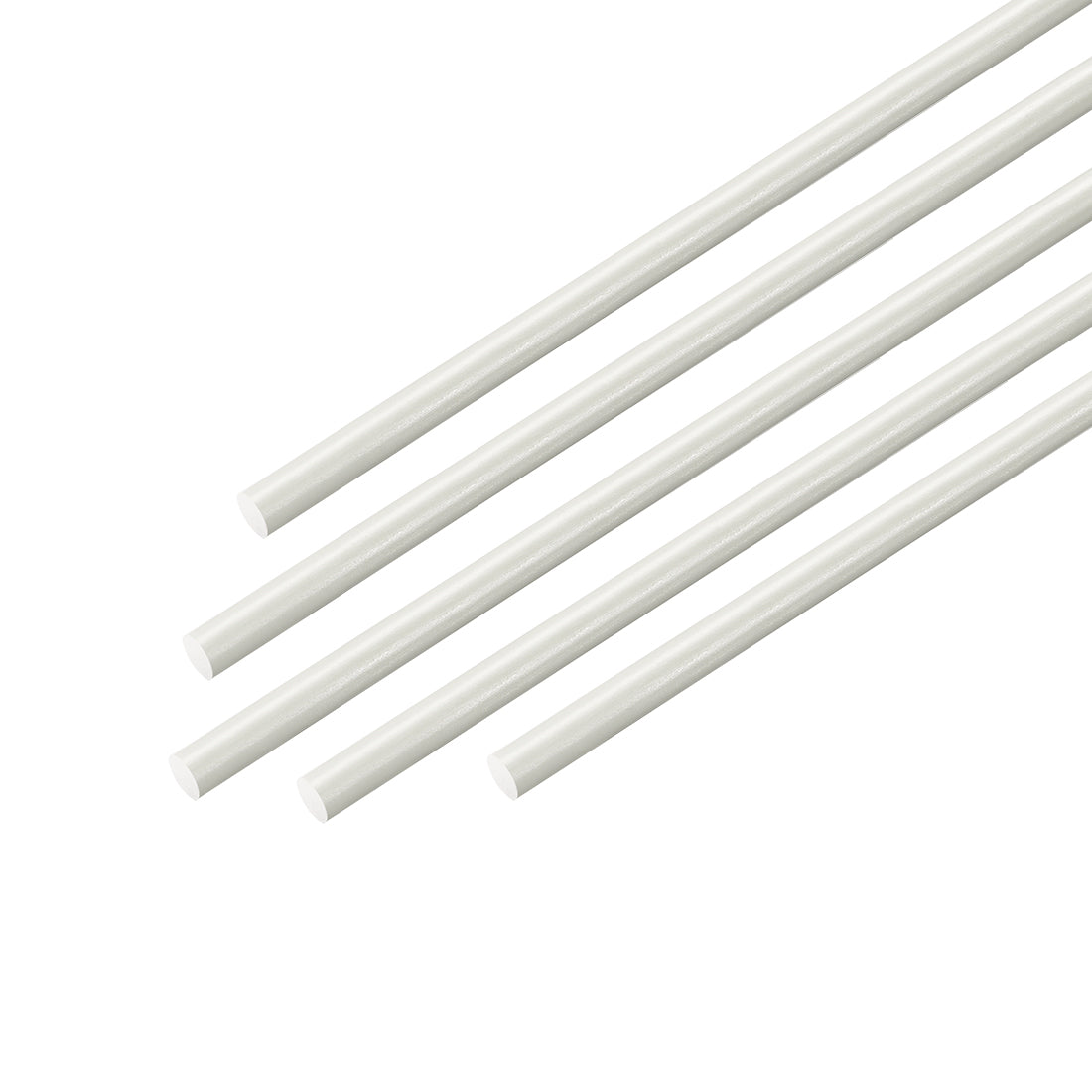 uxcell Uxcell FRP Fiberglass Round Rod,2mm Dia 50cm Long White Engineering Round Bars 5pcs