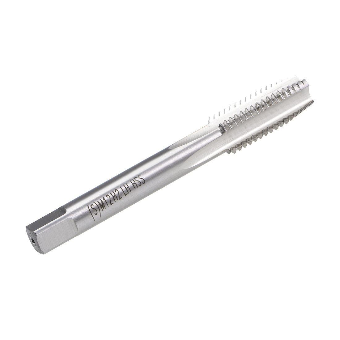 uxcell Uxcell Metric Machine Tap Left M12 Thread 1.75 Pitch H2 4 Flutes High Speed Steel