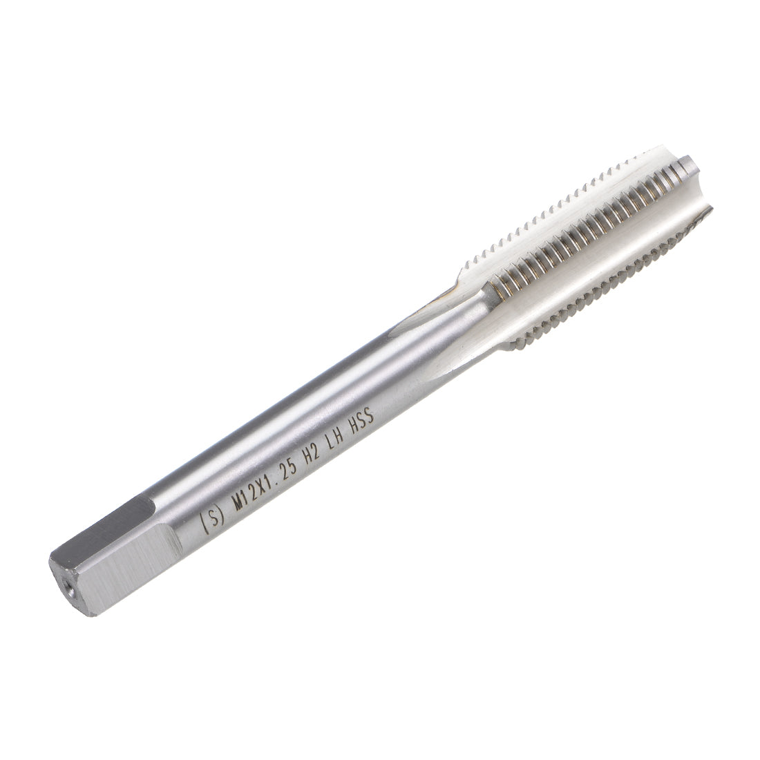 uxcell Uxcell Metric Machine Tap Left M12 Thread 1.25 Pitch H2 4 Flutes High Speed Steel