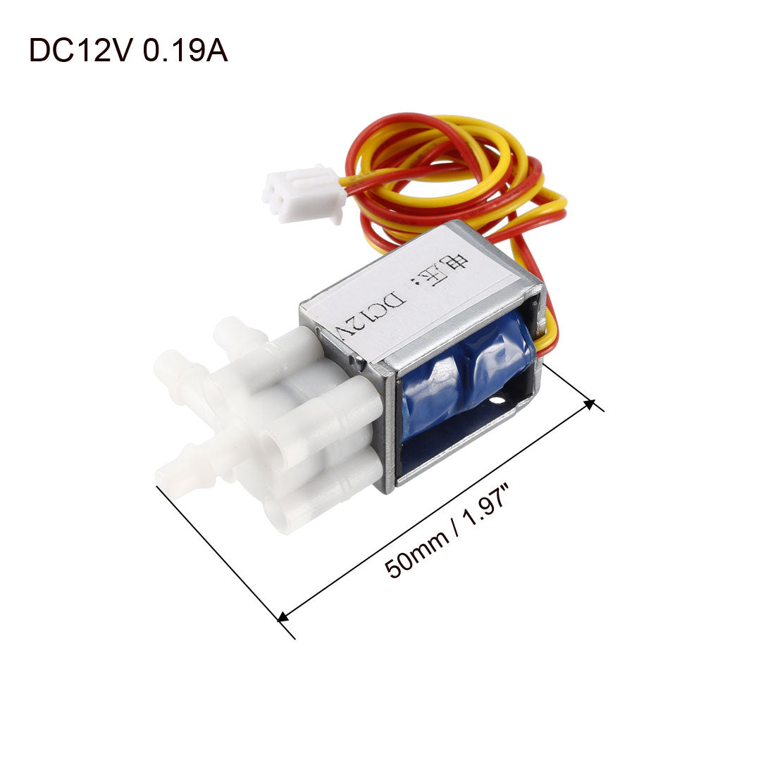 uxcell Uxcell Miniatur Magnetventil 2 Position 3 Wege DC12V 0,19A Wasser Luft Magnet Ventil