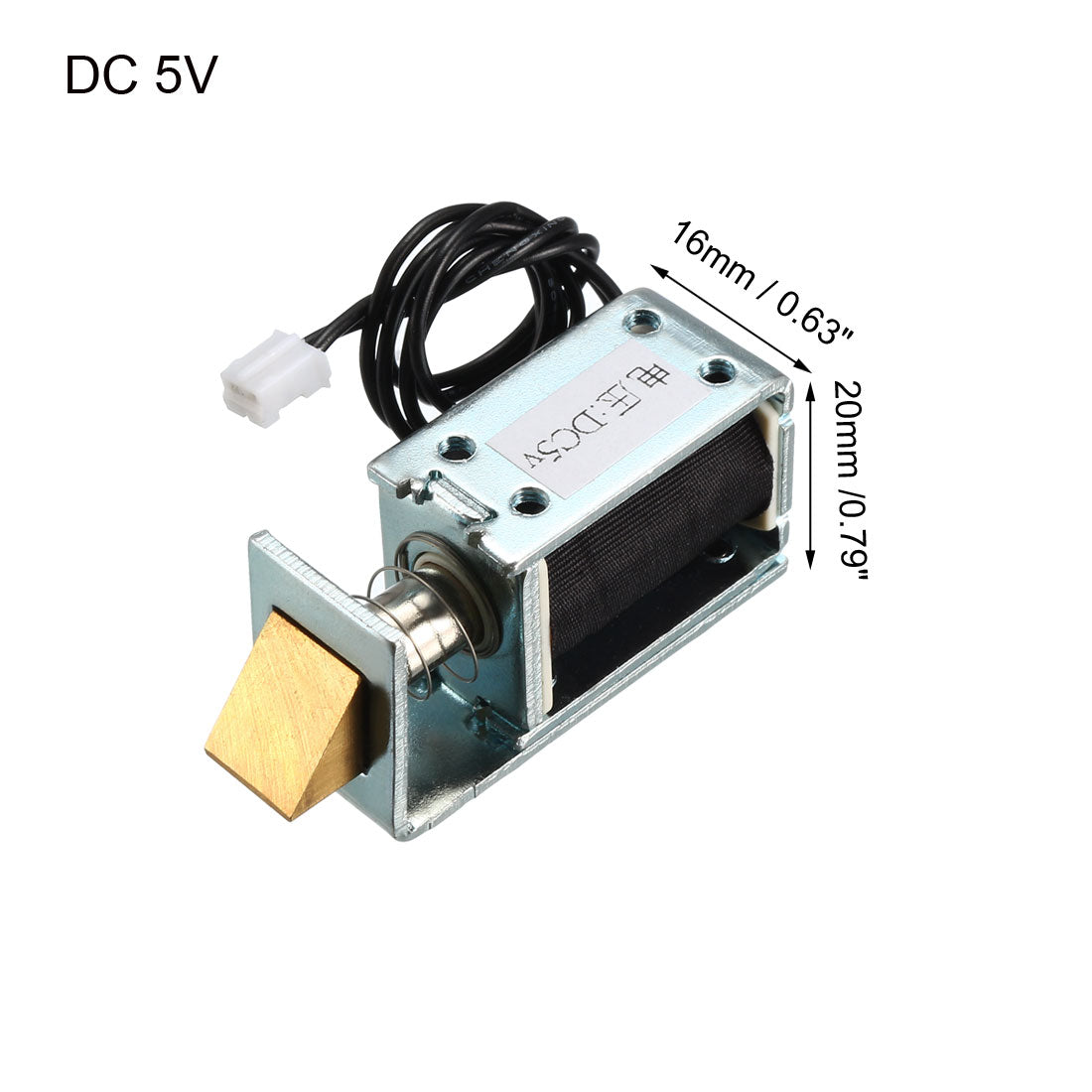 uxcell Uxcell DC5V Push Type Electromagnetic Solenoid Lock, Open Frame, for Electirc Door Lock