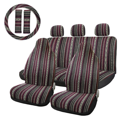 Harfington Uxcell 10pcs Universal SUV Car Automotive Blanket Ethnic Style Bucket Seat Cover