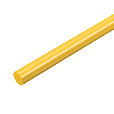 Harfington Uxcell Plastic Round Rod,12mm Dia 50cm Yellow Engineering Plastic Round Bar