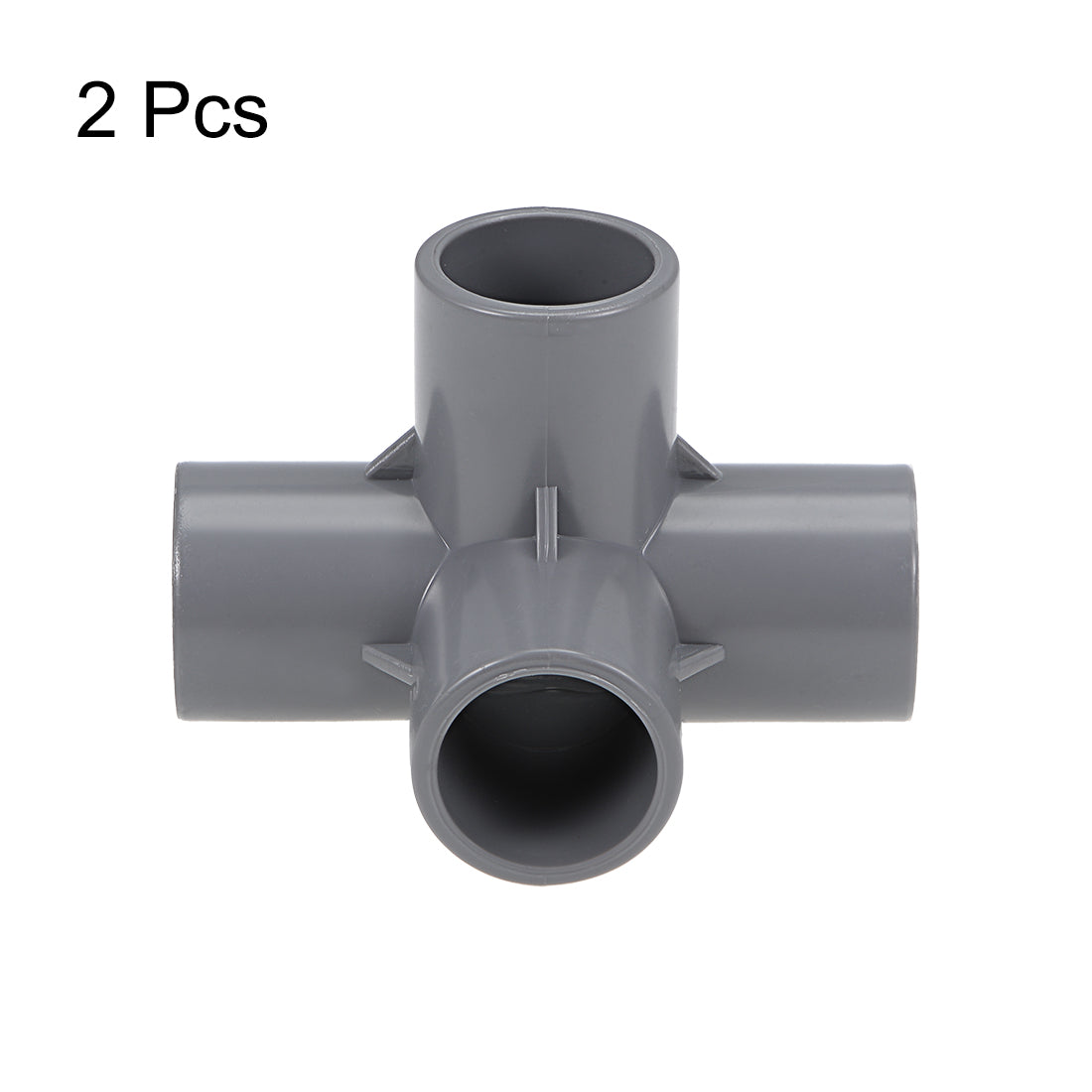 uxcell Uxcell 2 Stück 4 Wege 20mm T Stück PVC Armaturenbogen PVC Möbel PVC Winkelstücke Grau