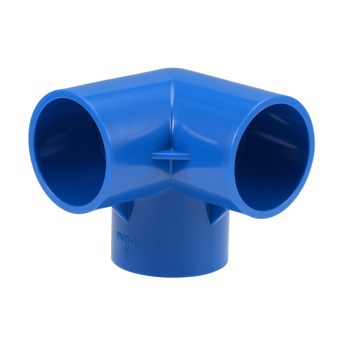 uxcell Uxcell 3 Way Elbow Metric PVC Fitting, 40mm Socket, Tee Corner Fittings Blue