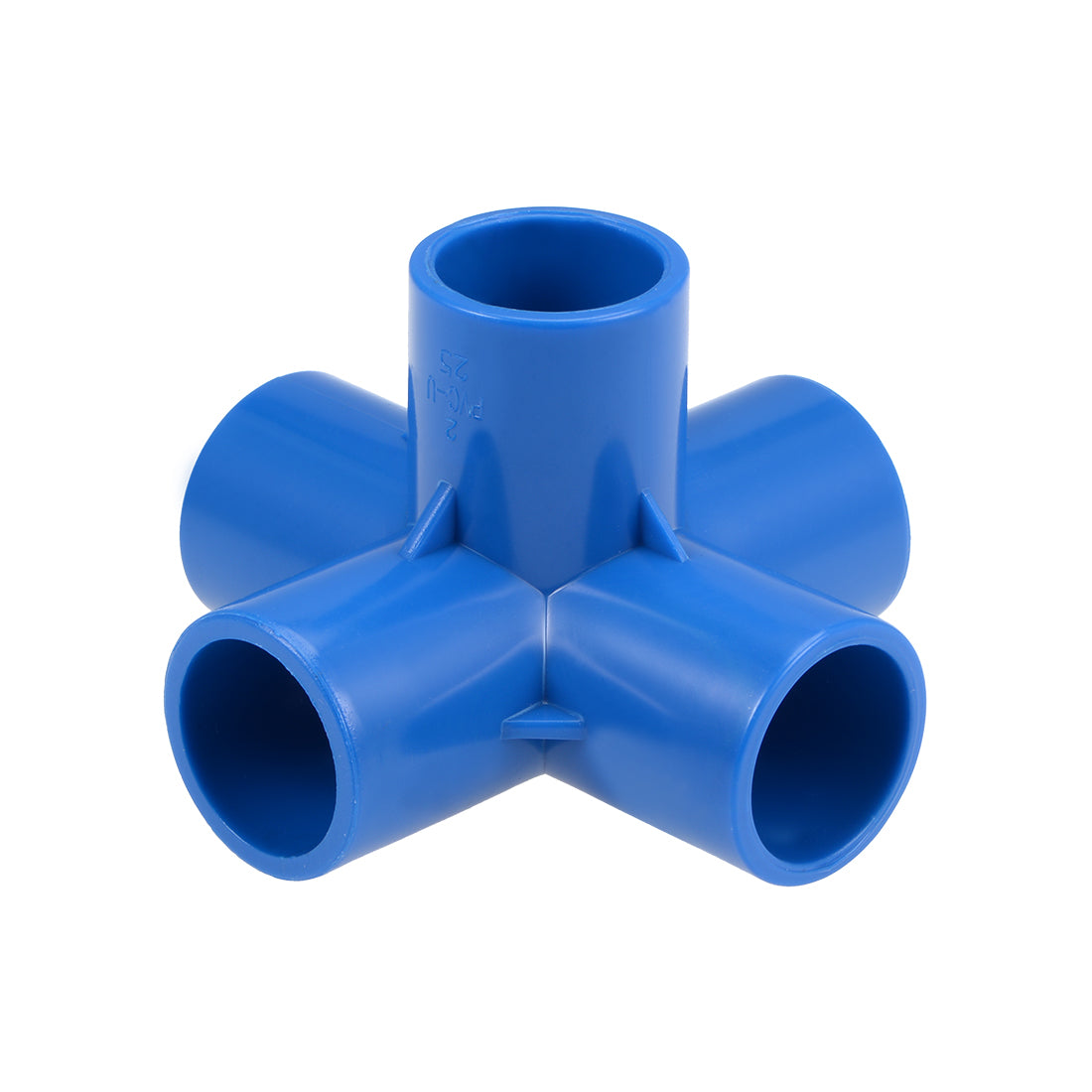 uxcell Uxcell 5 Way 25mm Tee Metric PVC Fitting Elbow - PVC Furniture Elbow Fittings Blue 2Pcs