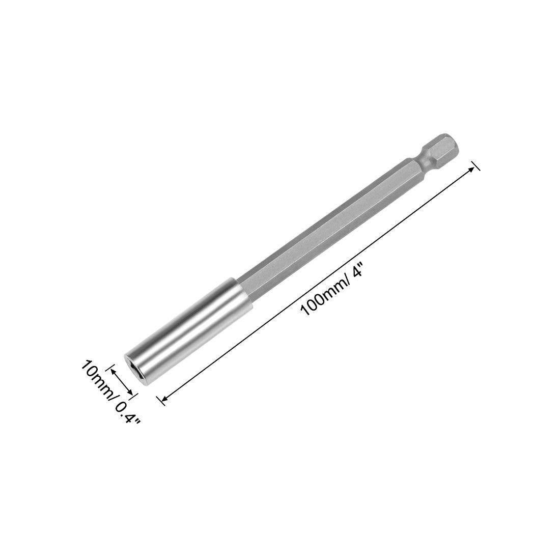 uxcell Uxcell Extension Extend Socket Drill Bit Holder Magnetic Hex Screwdriver Power Tools ,4-inch Length,1/4inch-Hexagon Drill