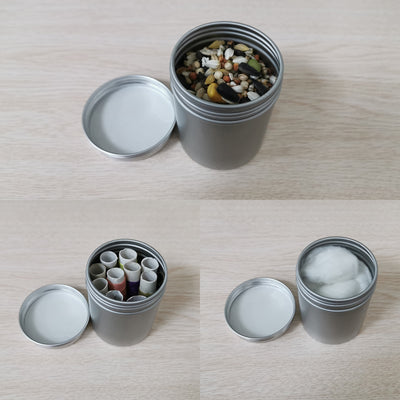 Harfington Uxcell 5oz Round Aluminum Cans Tin Can Screw Top Metal Lid Containers 150ml, 1pcs