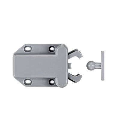 Harfington Uxcell Push Open Latch Rebound Self-Locking Door Touch Catch Lock for Bedroom Cabinet Cupboard Drawer Gray 2pcs