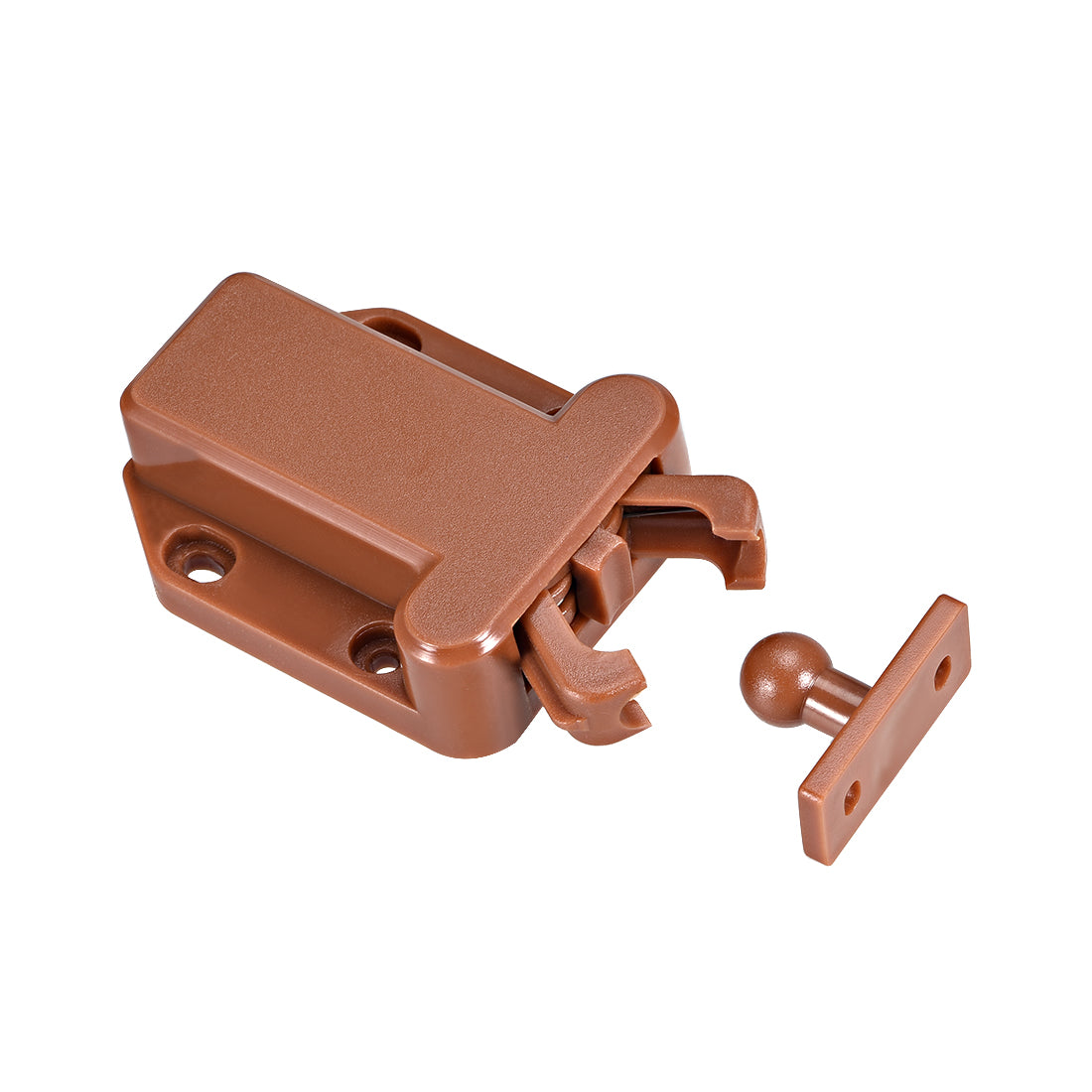 uxcell Uxcell Push Open Latch Rebound Self-Locking Door Touch Catch Lock for Bedroom Cabinet Cupboard Drawer Brown 2pcs