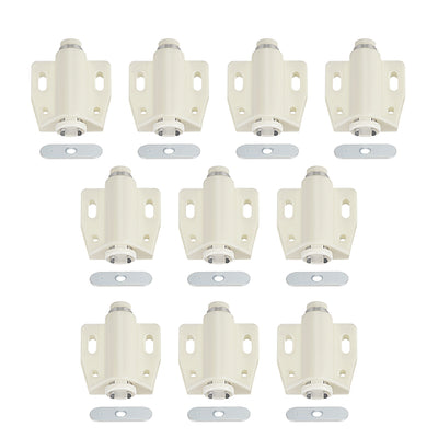 Harfington Uxcell Touch Catch Magnetic Press Latch for Cabinet Door Cupboard White 10pcs