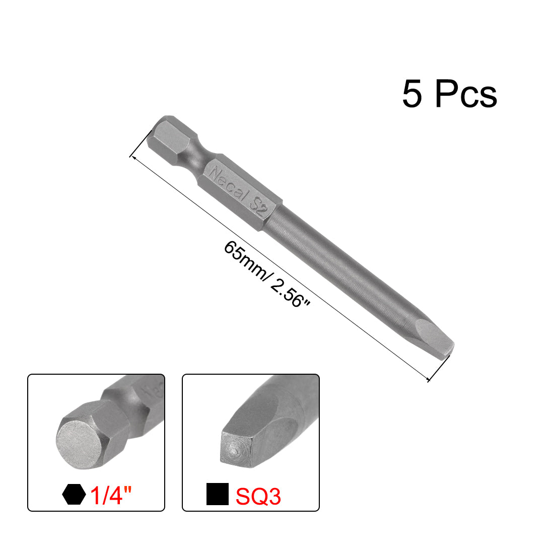 uxcell Uxcell kugelende Hex Bit Sechskantschaft magnetischer Kopf Schraubendreher S2 1/4 Inch Länge