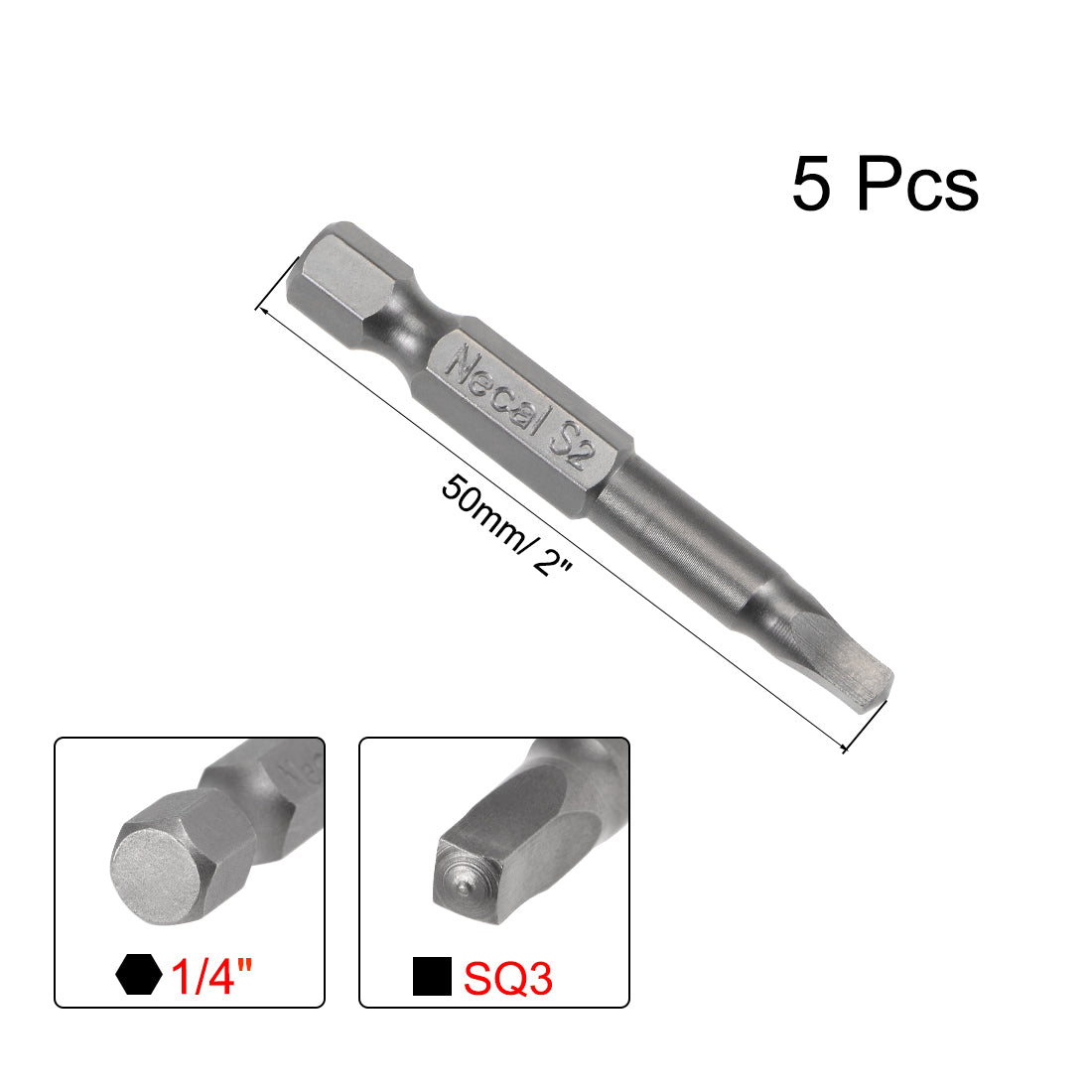 uxcell Uxcell kugelende Hex Bit Sechskantschaft magnetischer Kopf Schraubendreher S2 1/4 Inch Länge