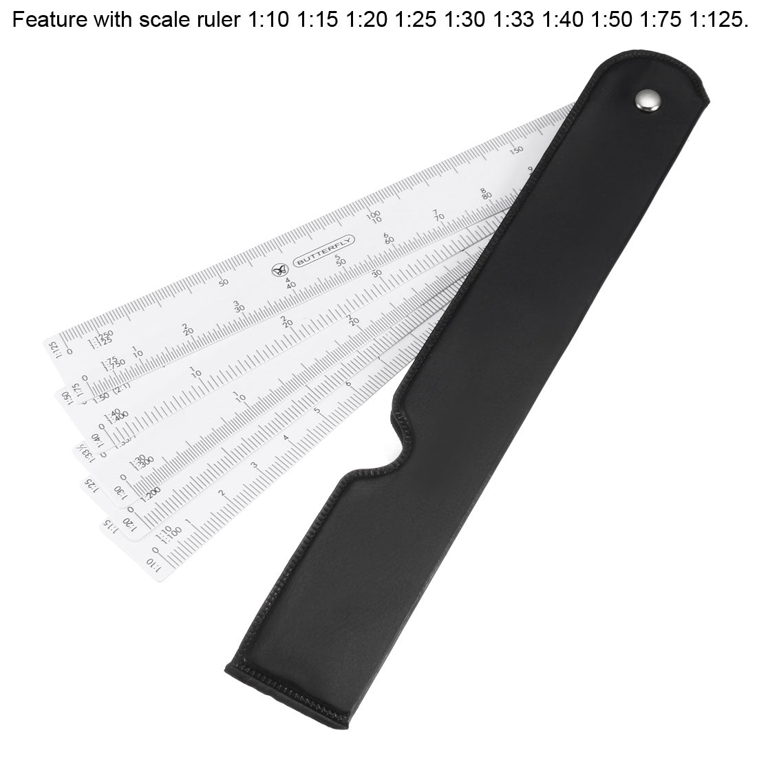 uxcell Uxcell Scale Ruler Engineer Scale Architect Rulers 1/10 1/15 1/20 1/25 1/30 1/33 1/40 1/50 1/75 1/125 Plastic