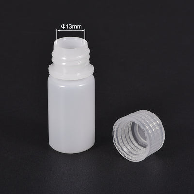 Harfington Uxcell Plastic Lab Chemical Reagent Bottle, 15ml/0.5 oz Small Mouth Sample Sealing Liquid/Solid Storage Bottles, White 12pcs