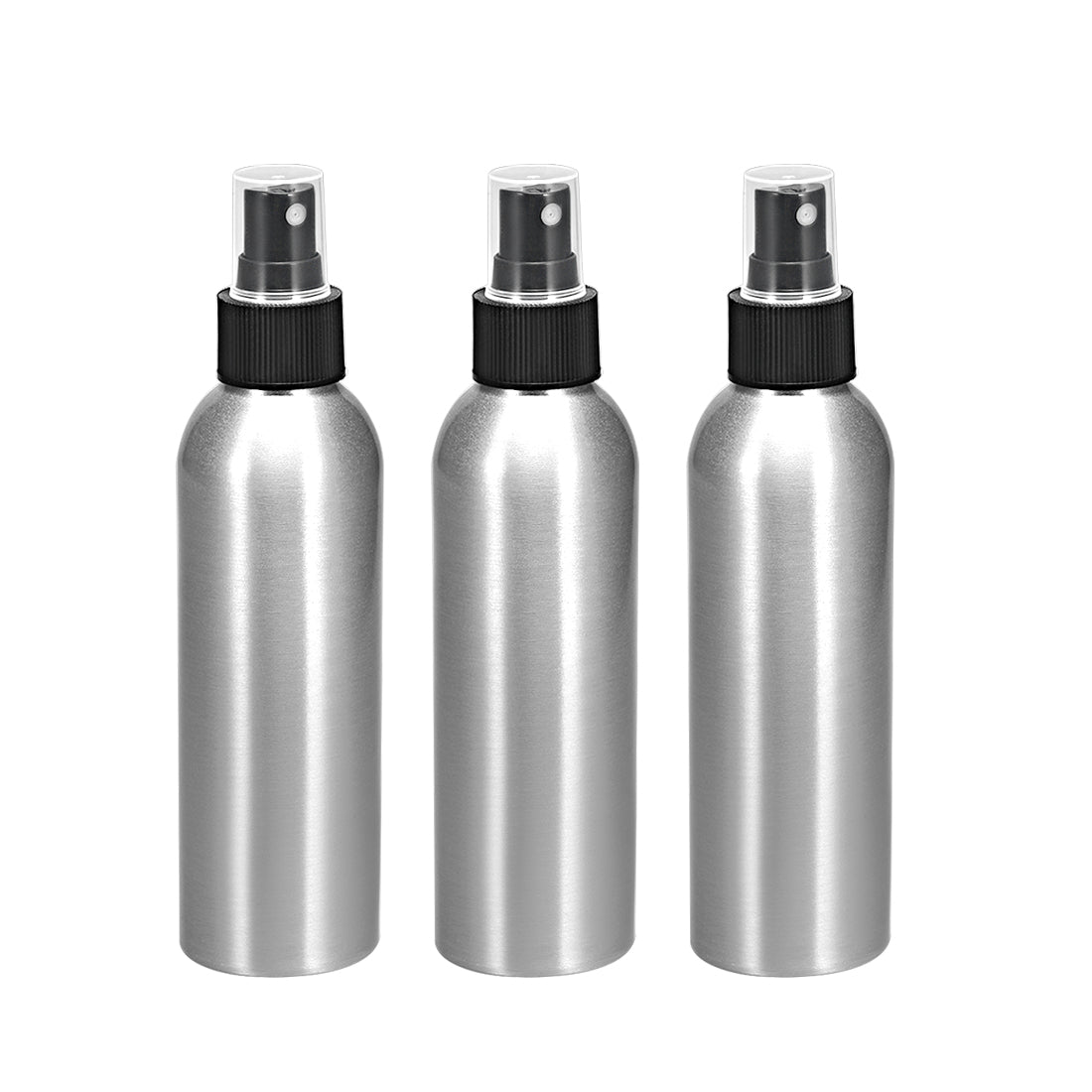 uxcell Uxcell 3pcs 5oz/150ml Aluminium Spray Bottle with Black Fine Mist Sprayer, Empty Refillable Container Travel Bottle