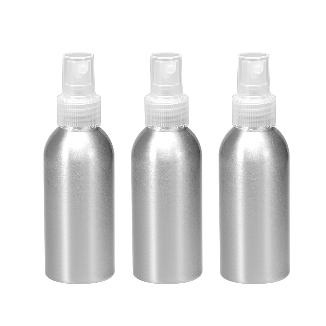 uxcell Uxcell 3pcs 4oz/120ml Aluminium Spray Bottle with Clear Fine Mist Sprayer, Empty Refillable Container Travel Bottle