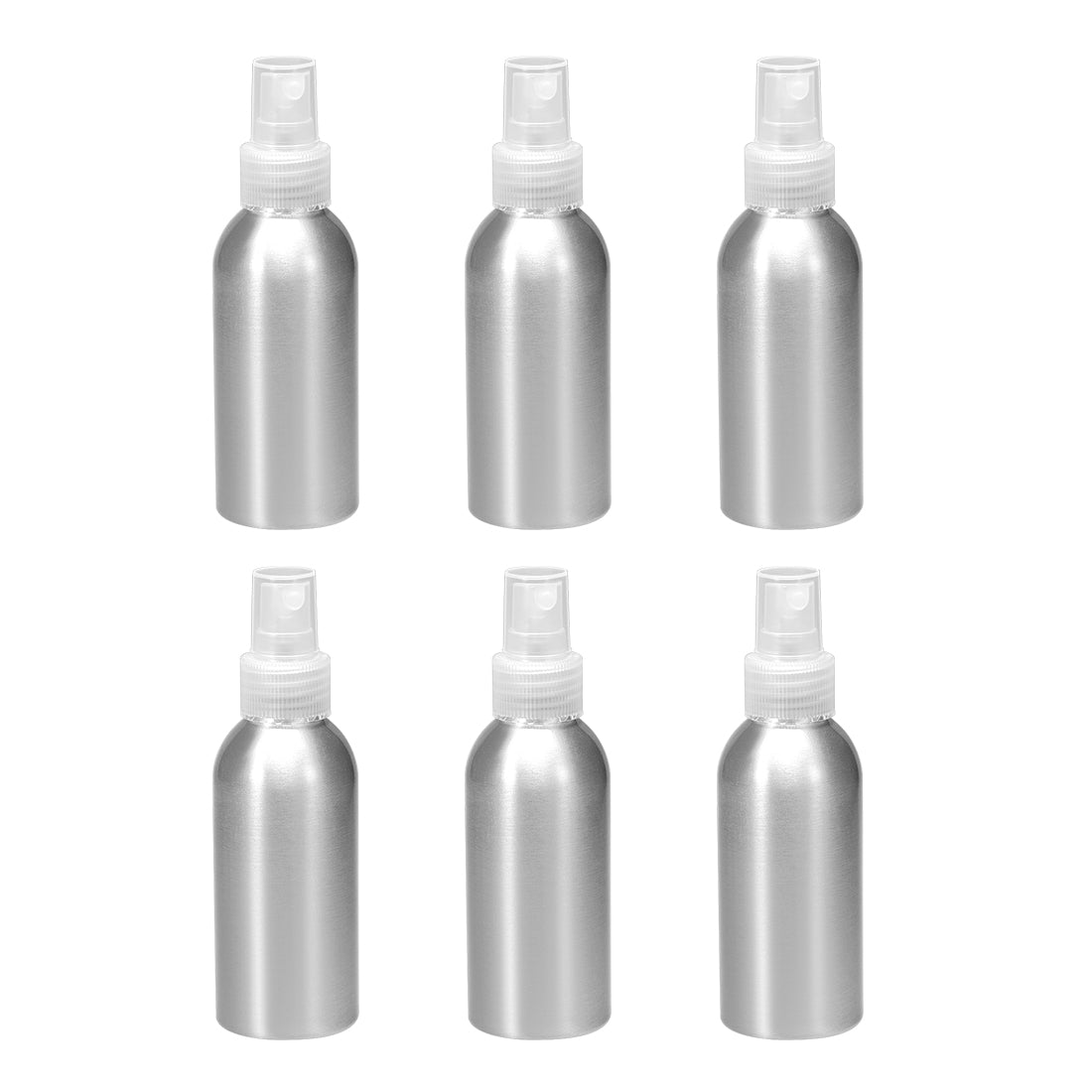 uxcell Uxcell 6pcs 4oz/120ml Aluminium Spray Bottle with Clear Fine Mist Sprayer, Empty Refillable Container Travel Bottle