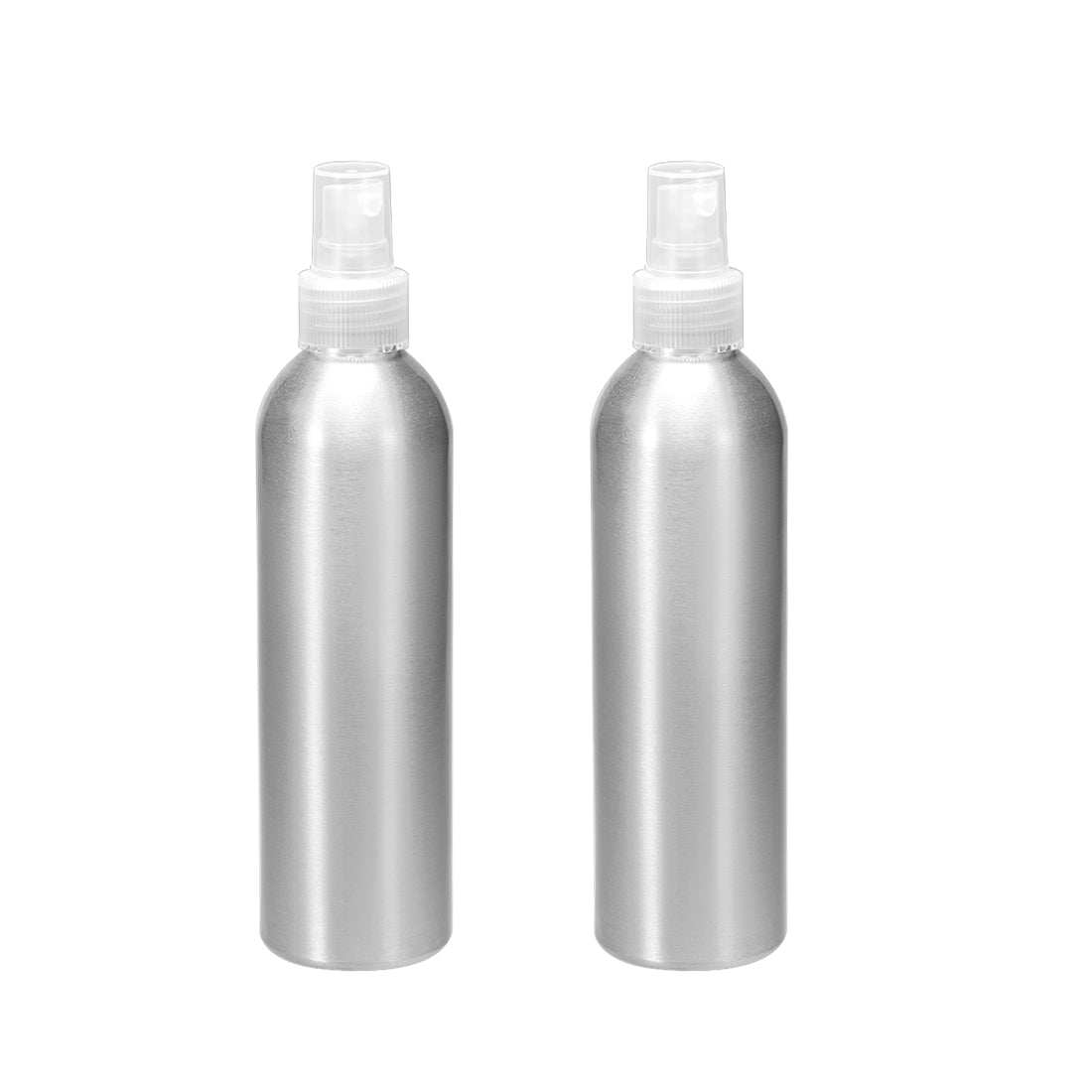 uxcell Uxcell 2pcs 8.5oz/250ml Aluminium Spray Bottle with Clear Fine Mist Sprayer, Empty Refillable Container Travel Bottle