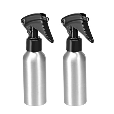 Harfington Uxcell 2pcs 4oz/120ml Aluminium Spray Bottle with Fine Mist Sprayer, Empty Refillable Container Travel Bottle