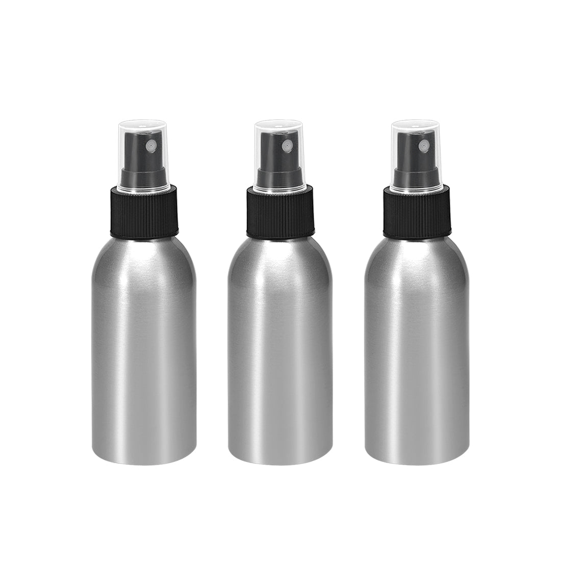 uxcell Uxcell 3pcs 1.7oz/50ml Aluminium Spray Bottle with Black Fine Mist Sprayer, Empty Refillable Container Travel Bottle