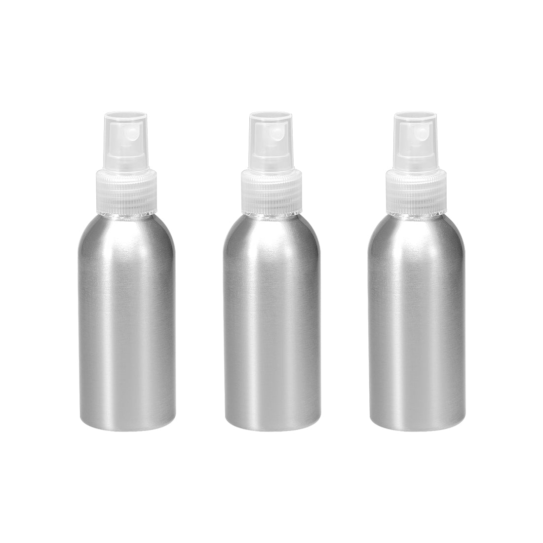 uxcell Uxcell 3pcs 3oz/100ml Aluminium Spray Bottle with Clear Fine Mist Sprayer,Empty Refillable Container Travel Bottle