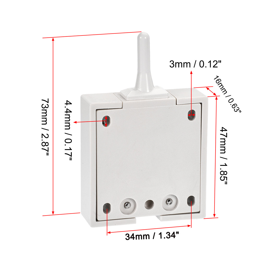 uxcell Uxcell Wardrobe Door Light Switch Momentary Closets Switch Normally Closed 110-250V 2A White