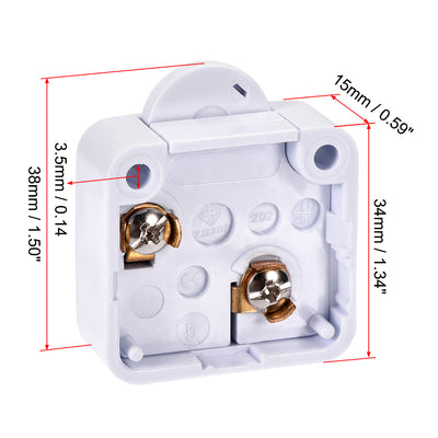 Harfington Uxcell Wardrobe Door Lamp Switch Momentary Closet Switches Normally Closed 110-250V 2A White 2 Pcs