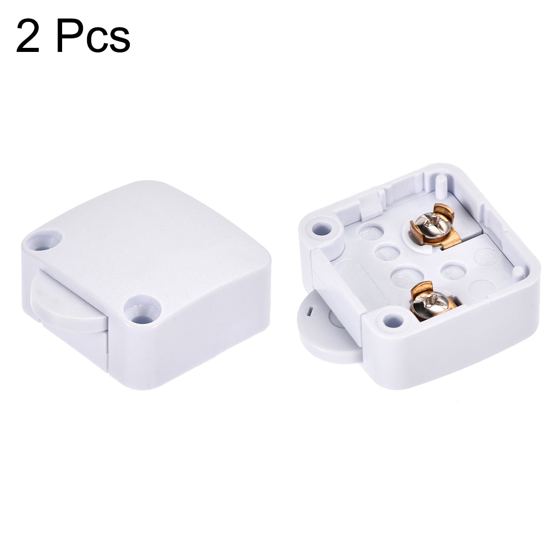 uxcell Uxcell Wardrobe Door Lamp Switch Momentary Closet Switches Normally Closed 110-250V 2A White 2 Pcs