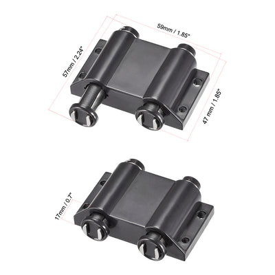 Harfington Uxcell Double Touch Catch Magnetic Press Latch for Cabinet Door Cupboard Black 2pcs