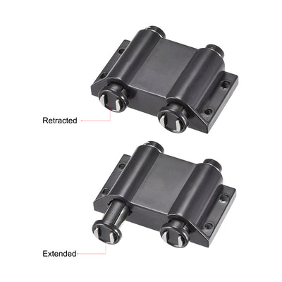 Harfington Uxcell Double Touch Catch Magnetic Press Latch for Cabinet Door Cupboard Black 2pcs