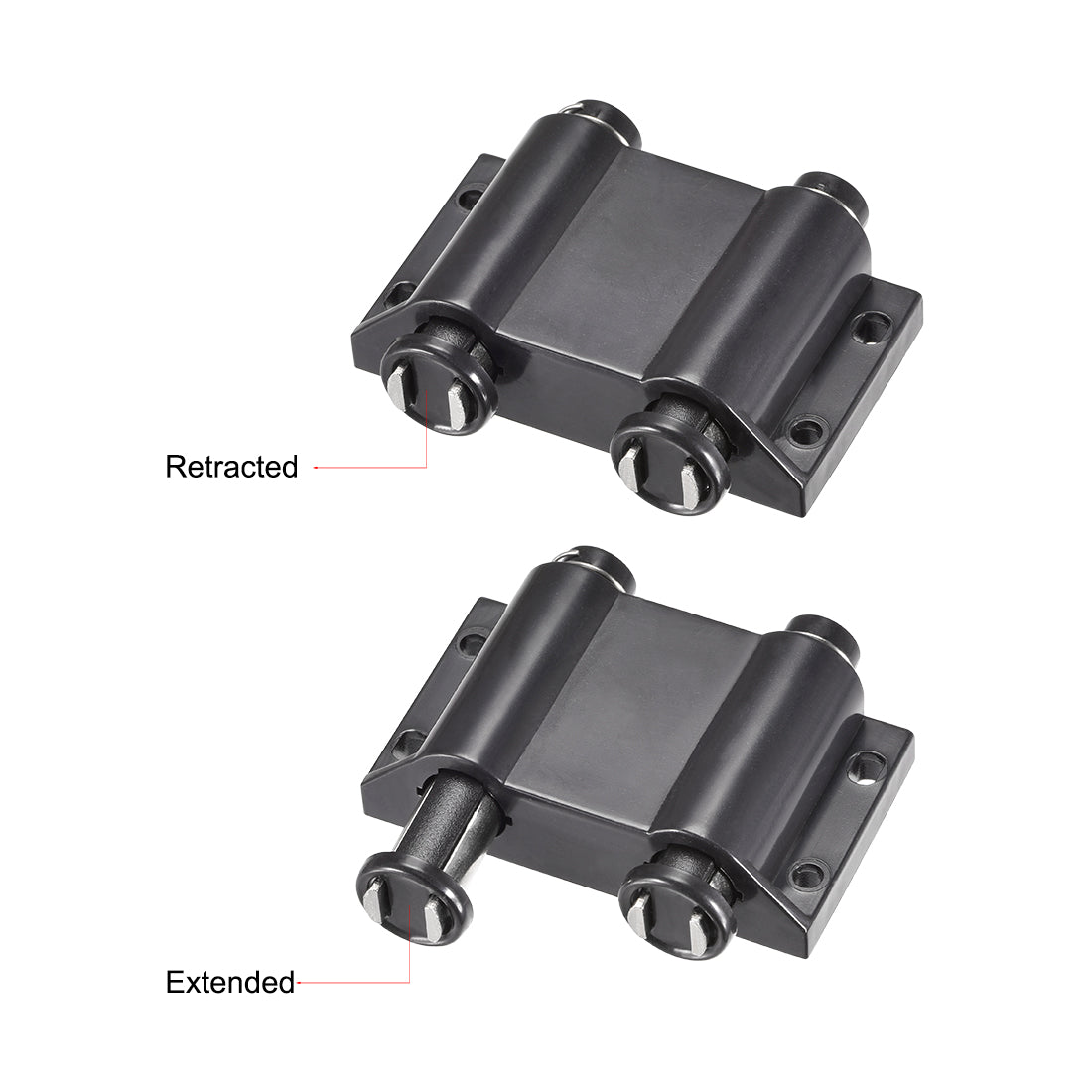 uxcell Uxcell Double Touch Catch Magnetic Press Latch for Cabinet Door Cupboard Black 4pcs