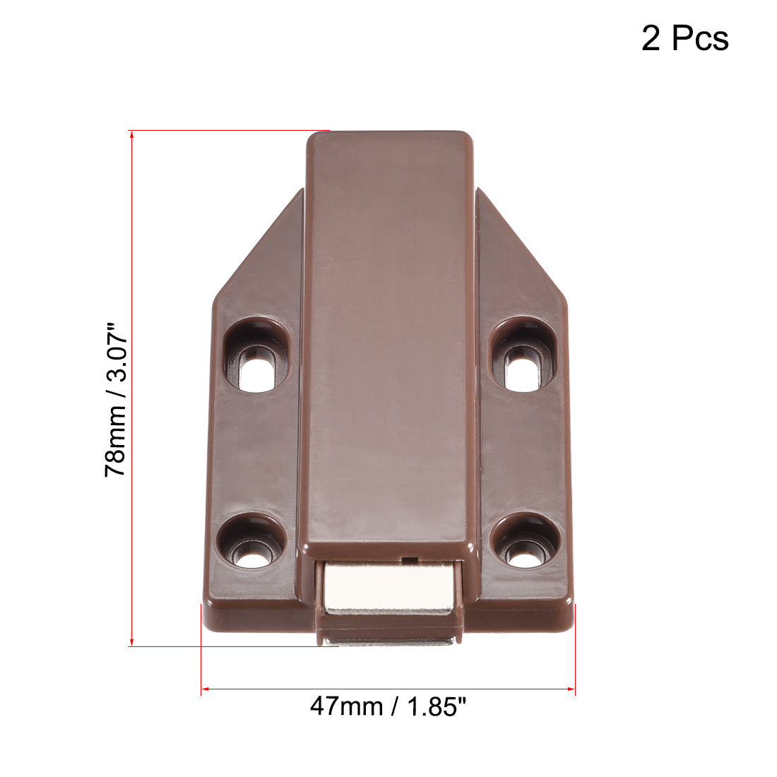 uxcell Uxcell Single Touch Catch Magnetic Latch for Cabinet Door Cupboard Brown 2pcs