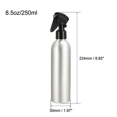 Harfington Uxcell 8.5oz/250ml Aluminium Spray Bottle with Fine Mist Sprayer, Empty Refillable Container Travel Bottle