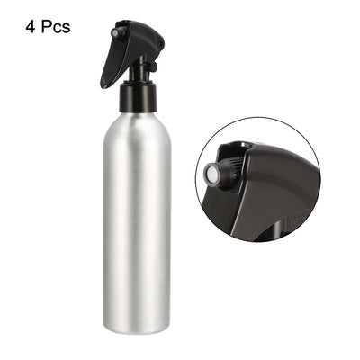 Harfington Uxcell 4pcs 8.5oz/250ml Aluminium Spray Bottle with Fine Mist Sprayer, Empty Refillable Container Travel Bottle