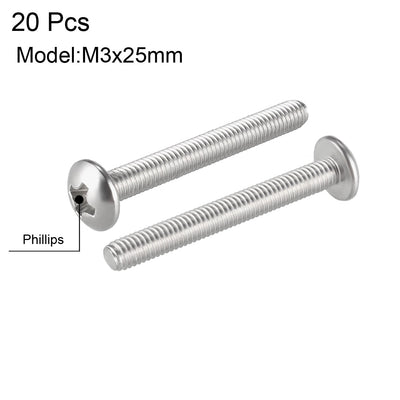 Harfington Uxcell Machine Screws, Phillips Head, 304 Stainless Steel