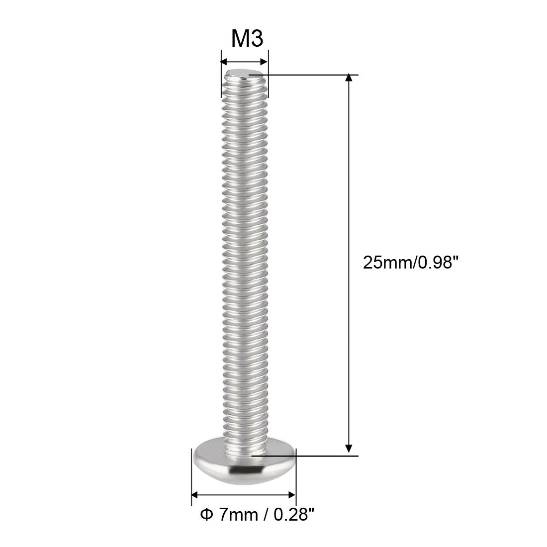 uxcell Uxcell Machine Screws, Phillips Head, 304 Stainless Steel