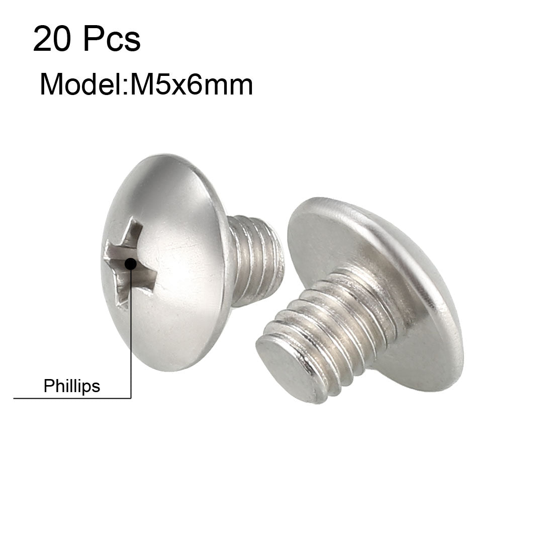 uxcell Uxcell Machine Screws, Phillips Truss Head Screw, Fasteners Bolt