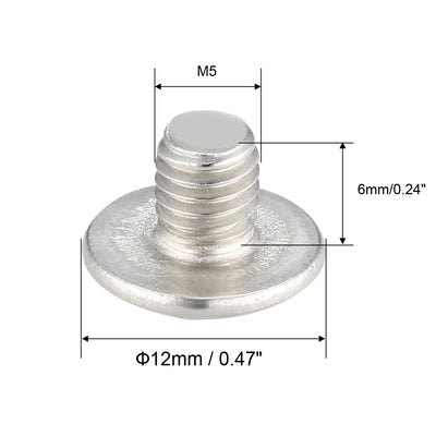 Harfington Uxcell Machine Screw, Phillips Truss Head, 304 Stainless Steel