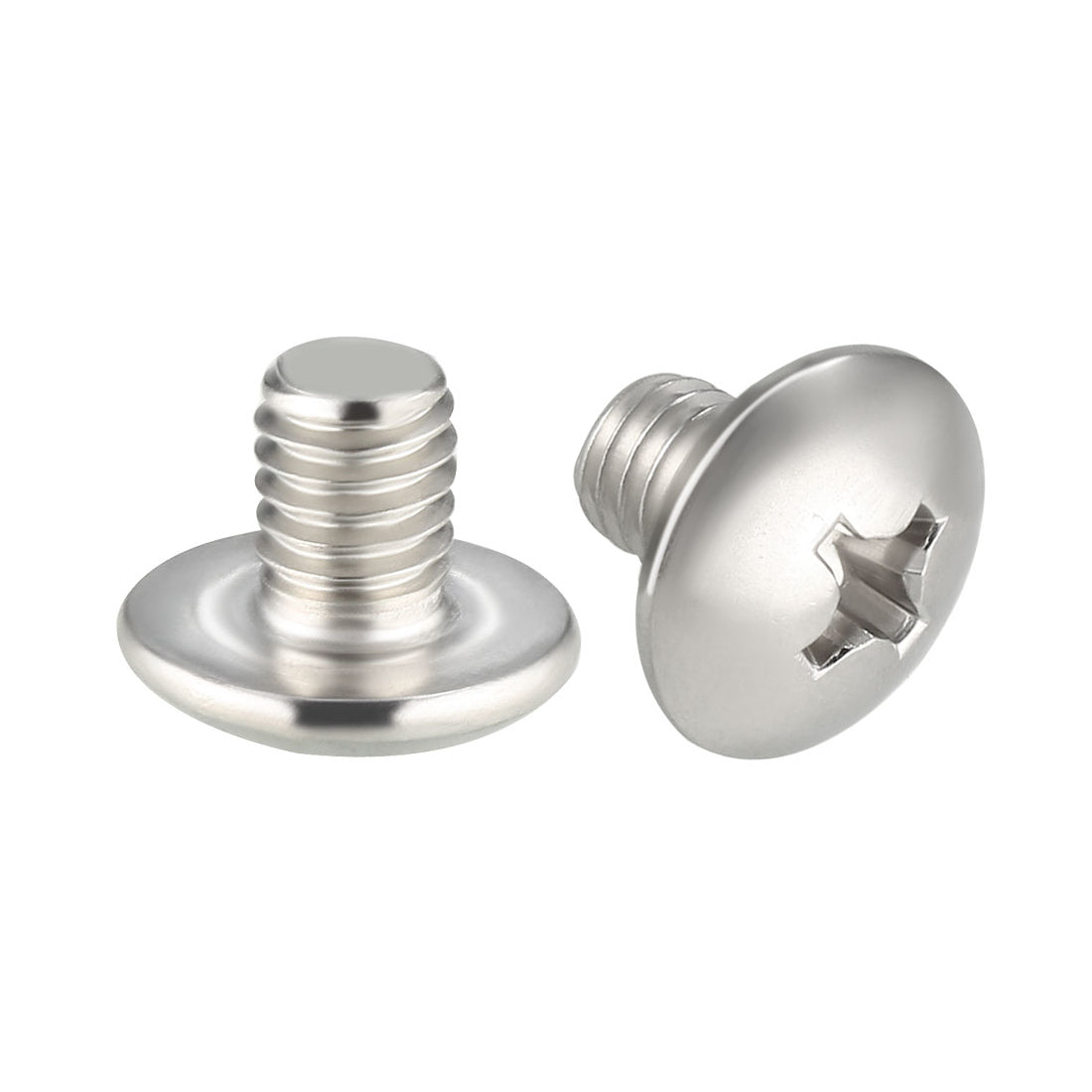 uxcell Uxcell Machine Screws, Phillips Truss Head, 304 Stainless Steel