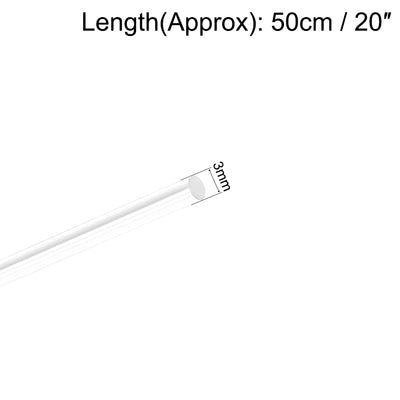 Harfington Uxcell 3mm Dia 20" Long Acrylic Round Rod,Clear Acrylic rods PMMA Bar 3pcs