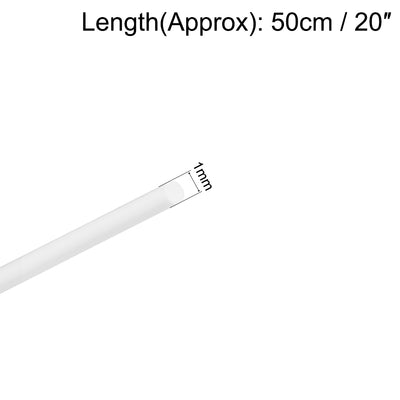 Harfington Uxcell 1mm× 20" ABS Plastic Round Bar Rod for Architectural Model Making DIY White 6pcs