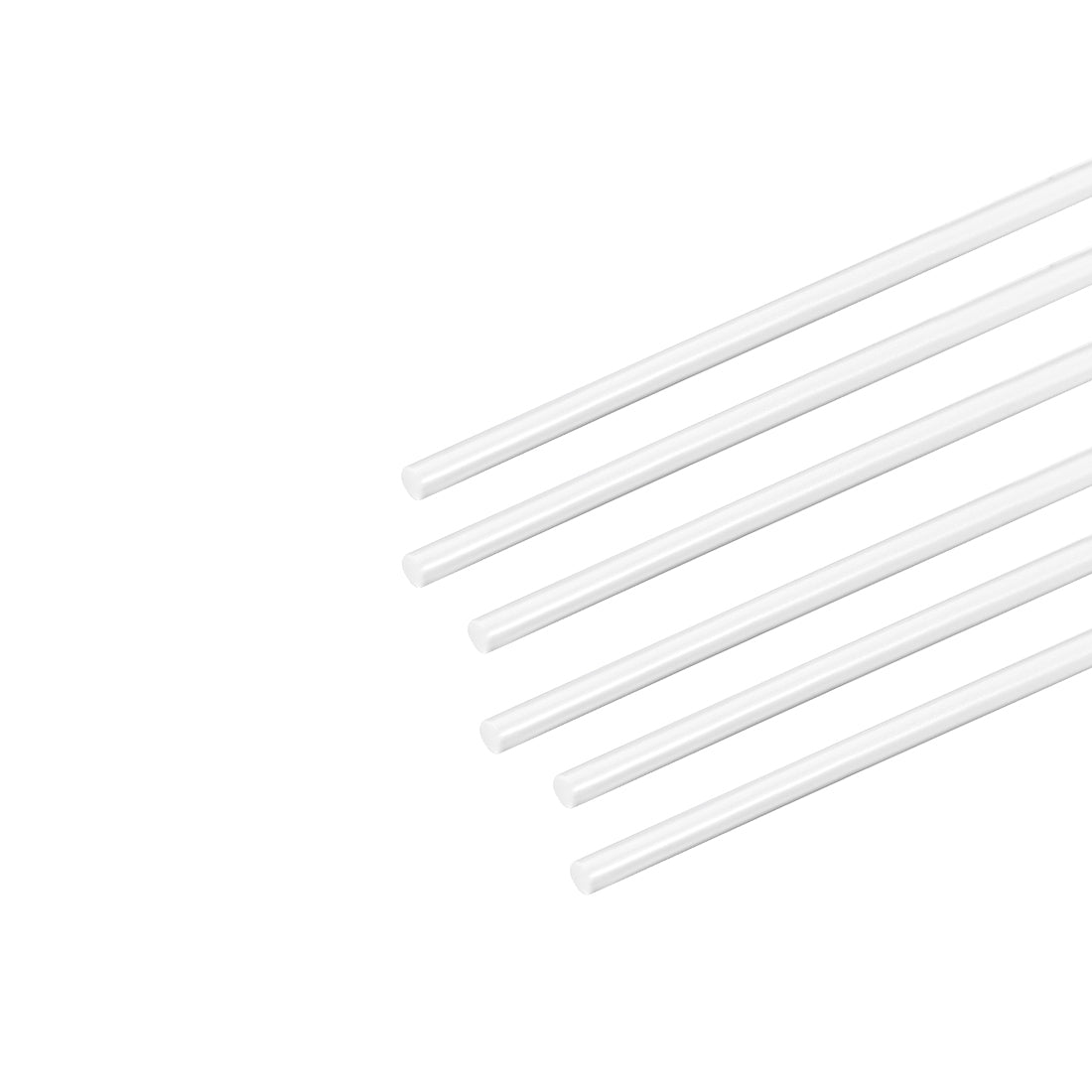 uxcell Uxcell 1mm× 20" ABS Plastic Round Bar Rod for Architectural Model Making DIY White 6pcs