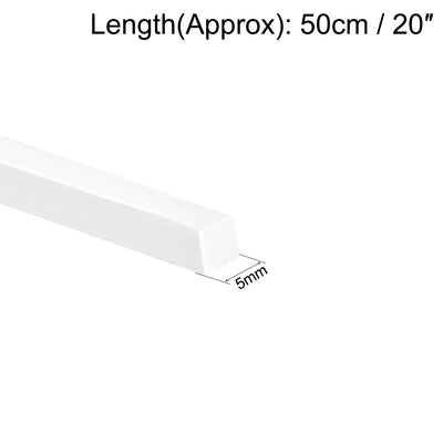 Harfington Uxcell 5mm × 5mm × 20" ABS Plastic Square Bar Rod for Architectural Model Making DIY