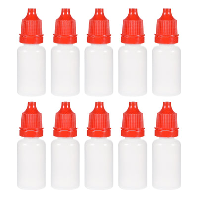 Harfington Uxcell Plastic Dropper Bottle, 10ml/0.34oz Liquid Dropper Bottle, Green 50pcs