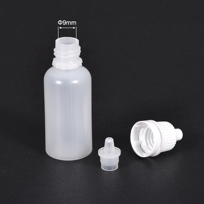 Harfington Uxcell 20ml/0.68 oz Empty Squeezable Dropper Bottle White 20pcs