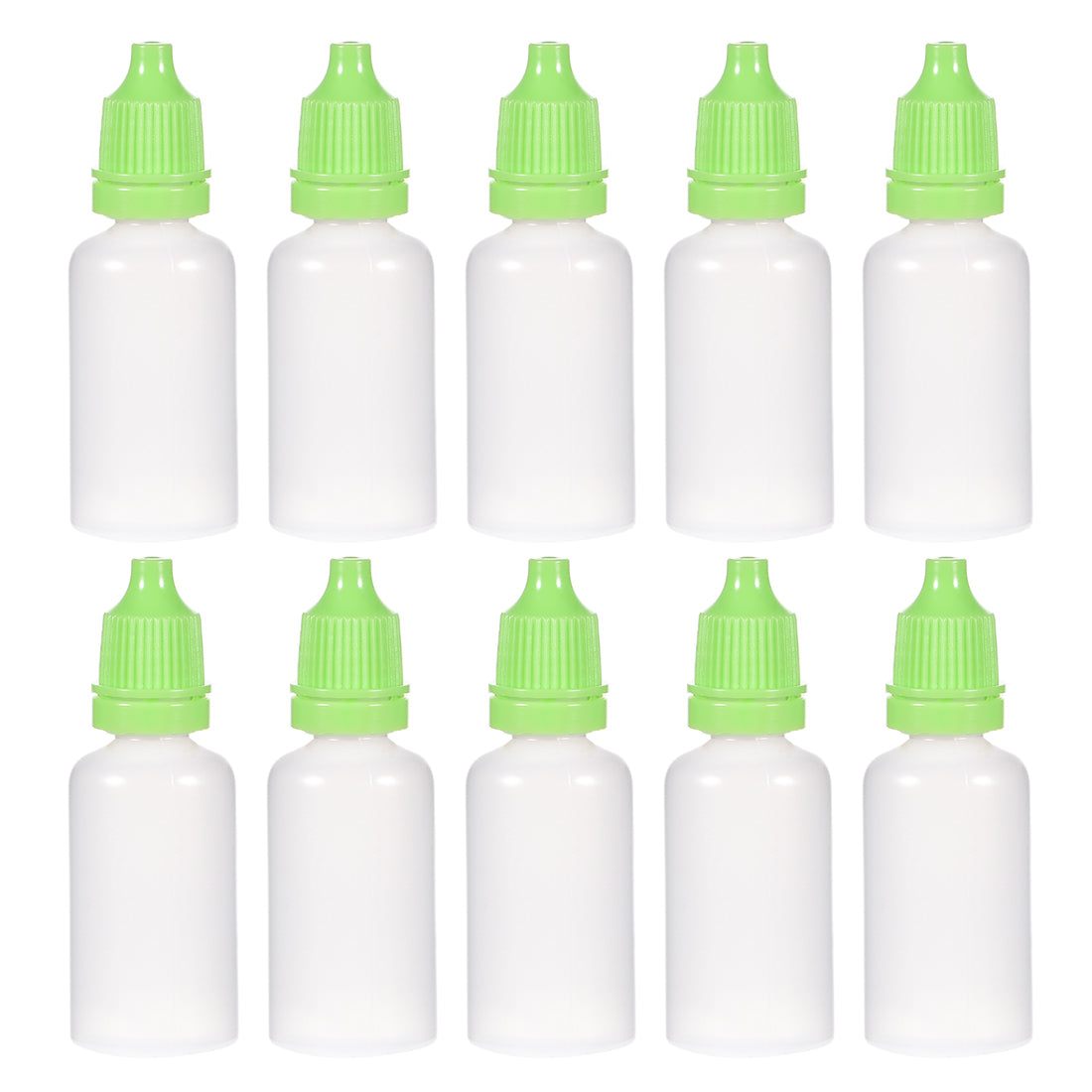 uxcell Uxcell 20ml/0.68 oz Empty Squeezable Dropper Bottle Green 20pcs