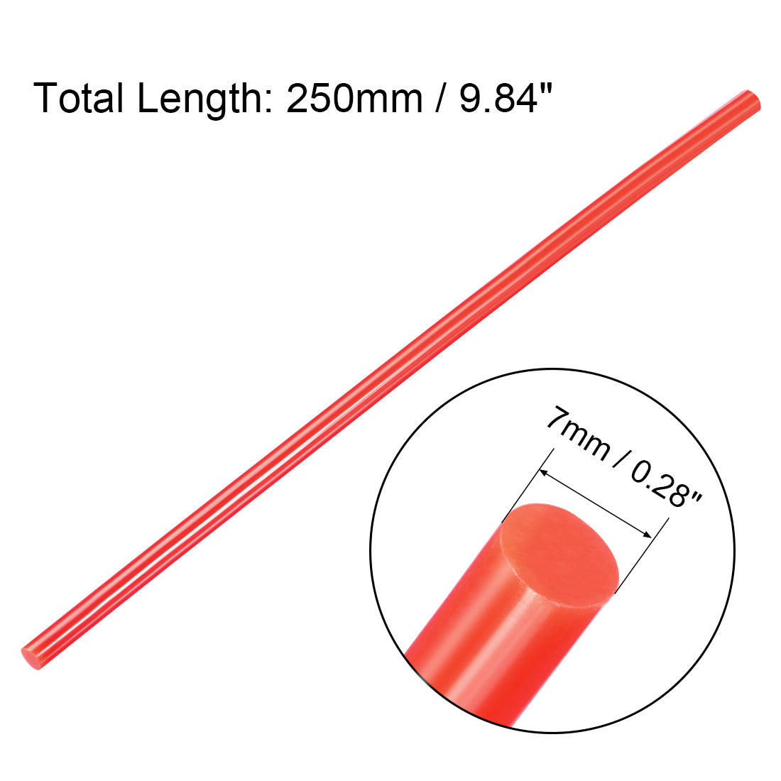 uxcell Uxcell Hot Melt Glue Gun Sticks, 250mm Long x 7mm Diameter,for Most Glue Guns, Perfect for DIY Craft Projects and Sealing,Red,10pcs